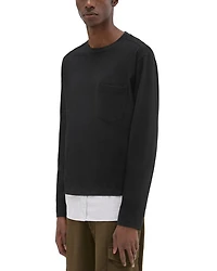Cotton Jersey Long Sleeve Combo Tee