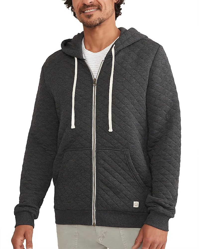 Marine Layer Quilted Zip Hoodie