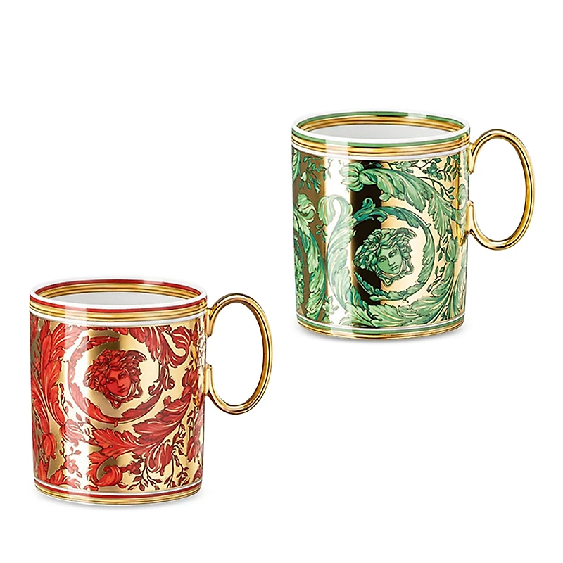 Versace Medusa Garland Mug, Set of 2