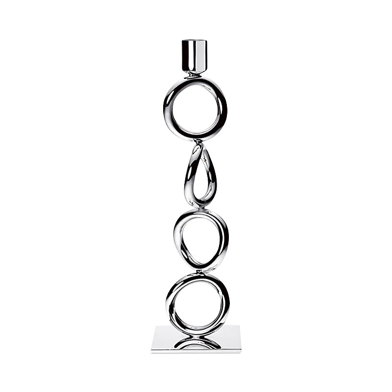 Christofle Vertigo Silver Plated Four Ring Candlestick