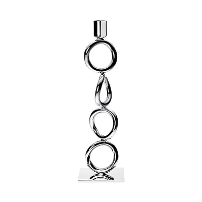 Christofle Vertigo Silver Plated Four Ring Candlestick