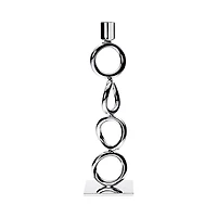 Christofle Vertigo Silver Plated Four Ring Candlestick