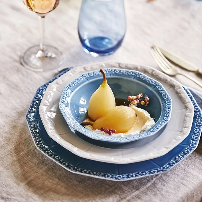 Maria White Salad Dessert Plate