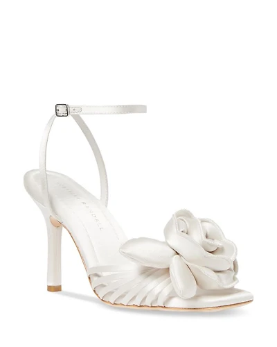 Women's Rey Square Toe Rosettes High Heel Sandals