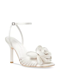 Loeffler Randall Women's Rey Square Toe Flower High Heel Sandals