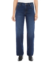 Karen Kane Mid Rise Wide Leg Jeans