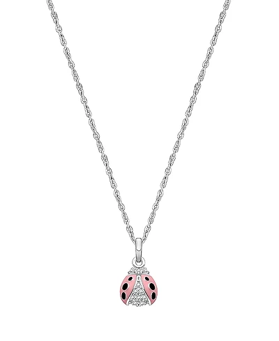 Tiny Blessings Girls' Sterling Silver Love Bug 13-14 Necklace - Children
