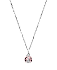 Tiny Blessings Girls' Sterling Silver Love Bug 13-14 Necklace - Children