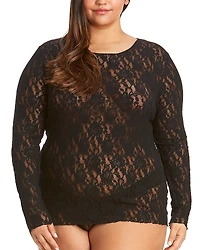 Hanky Panky Plus Signature Lace Long Sleeve Top