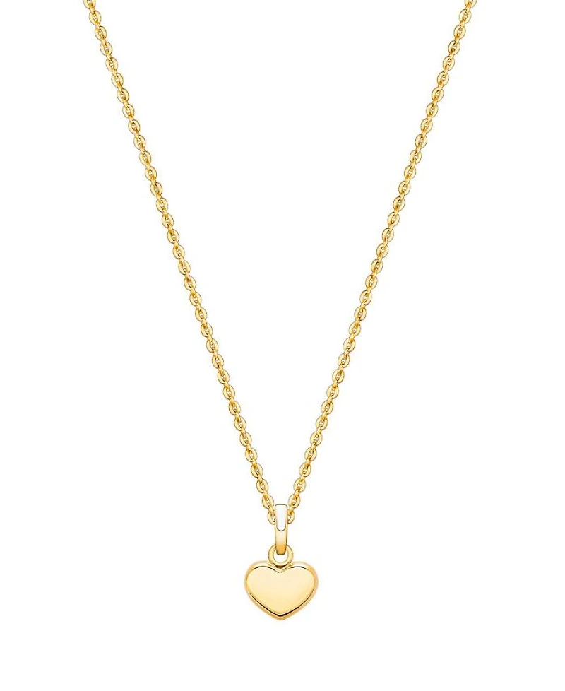 Girls' 14K Gold Modern Heart 13-14" Necklace - Children