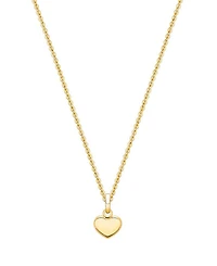 Girls' 14K Gold Modern Heart 13-14" Necklace - Children