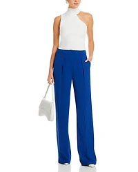 Twill Chiffon Tailored Pants