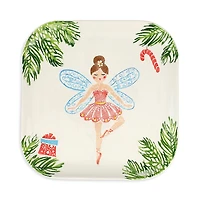 Vietri Nutcrackers Sugar Plum Fairy Square Platter
