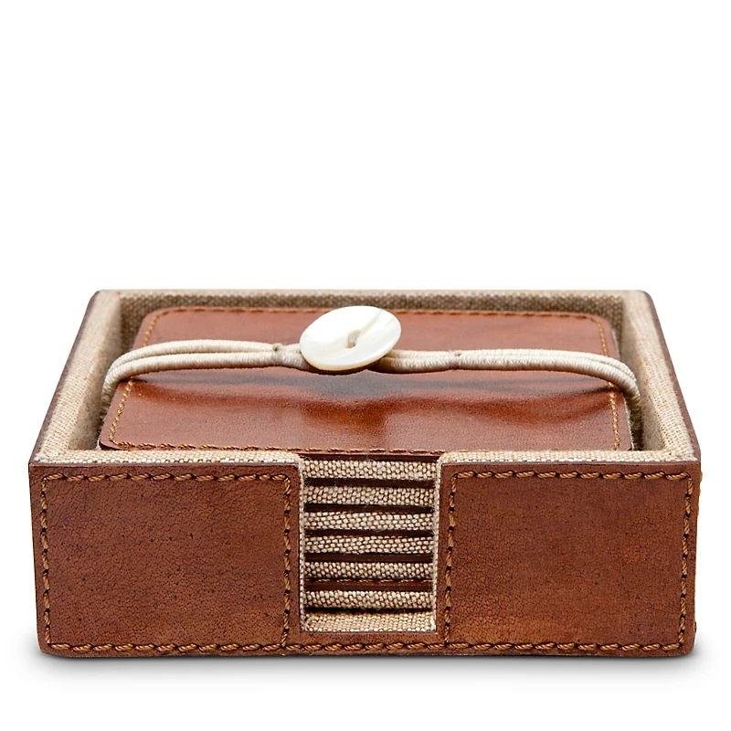 Blue Pheasant Bristol Coasters, Set of Six with Caddy