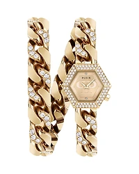Philipp Plein Hexagon Groumette Wrap Watch, 28mm