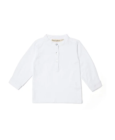 Dotty Dungarees Unisex Maxi Top - White Baby, Little Kid, Big Kid