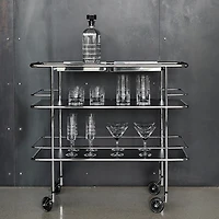 Orrefors 53 Piece Street Bar Cart and Glassware Set