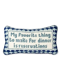 Furbish Studio Reservations Needlepoint Decorative Pillow