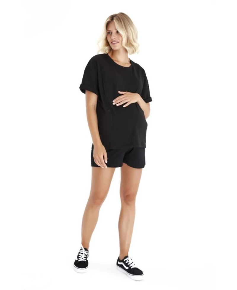 Anytime Anywhere Side Zip Maternity/Nursing Tee