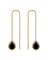 Barely There Teardrop Threader Earrings in 18K Gold Plated