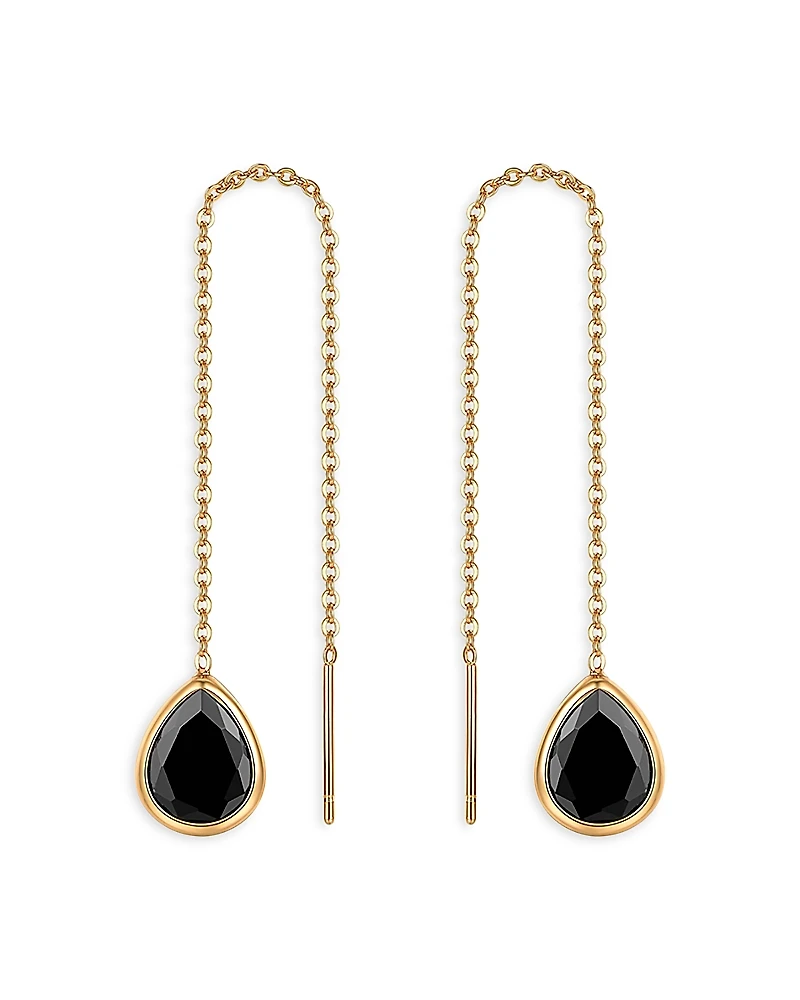 Ettika Barely There Teardrop Threader Earrings