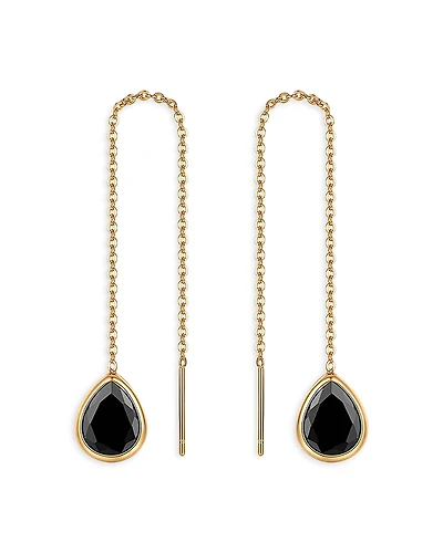 Ettika Barely There Teardrop Threader Earrings