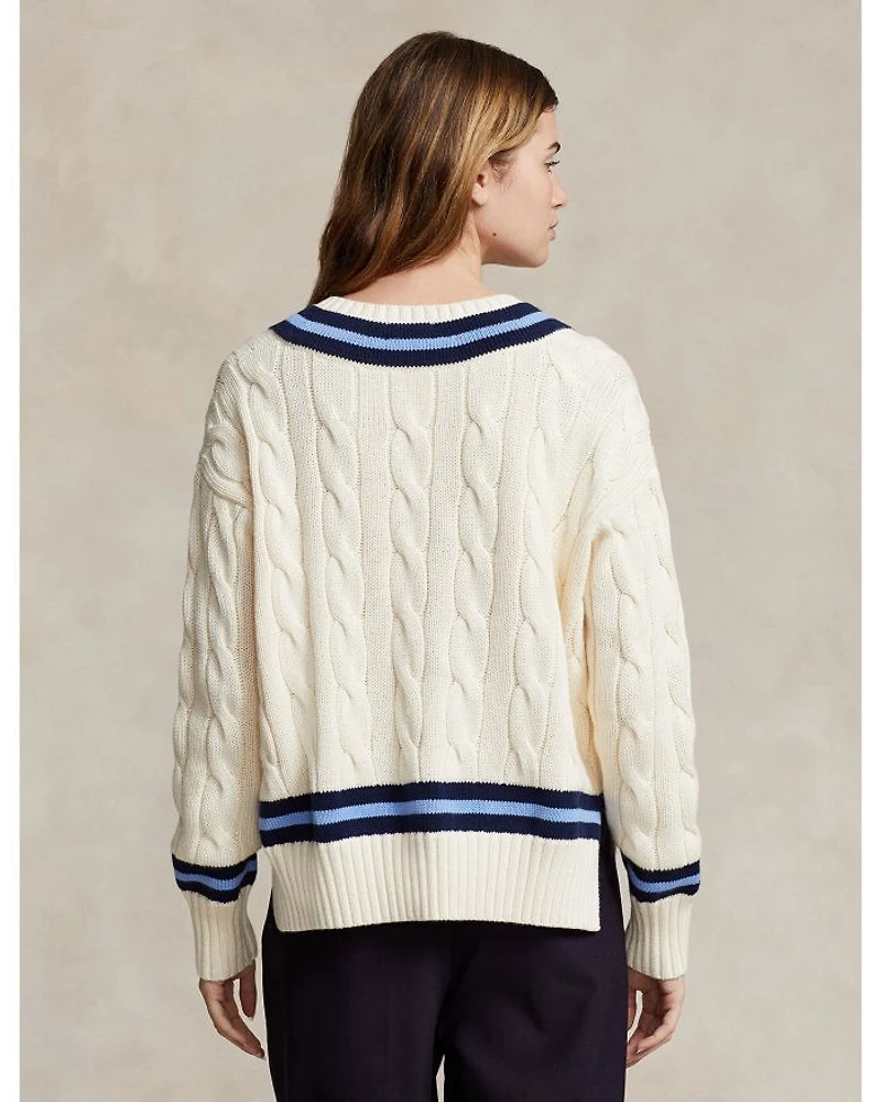 Cotton Boxy Cable Knit Sweater