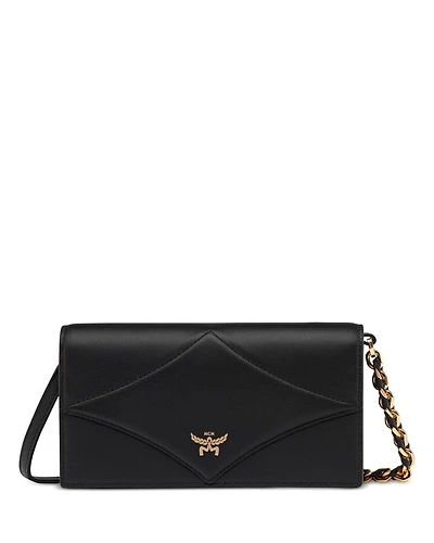 Diamond Leather Wallet on a Chain
