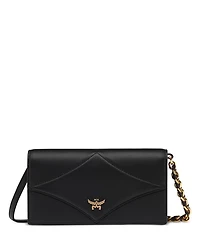 Diamond Leather Wallet on a Chain