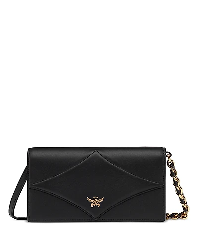 Mcm Diamond Leather Wallet on a Chain