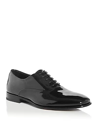 Ferragamo Men's Denzel Patent Leather Oxford Shoes