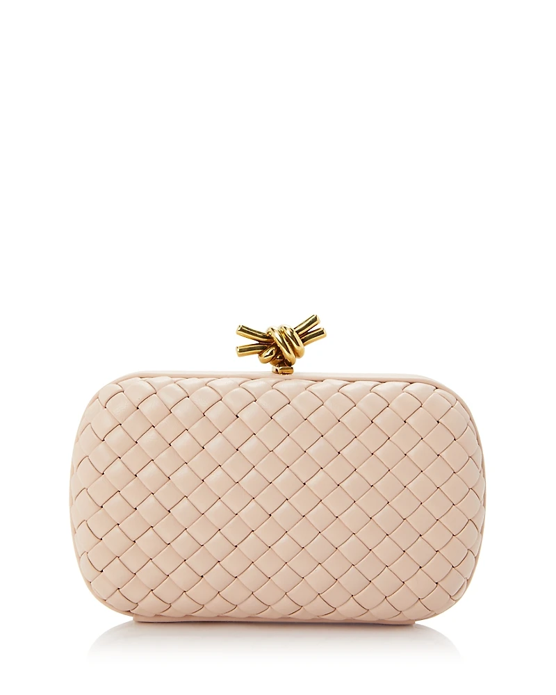 Bottega Veneta Knot Intrecciato Leather Box Clutch