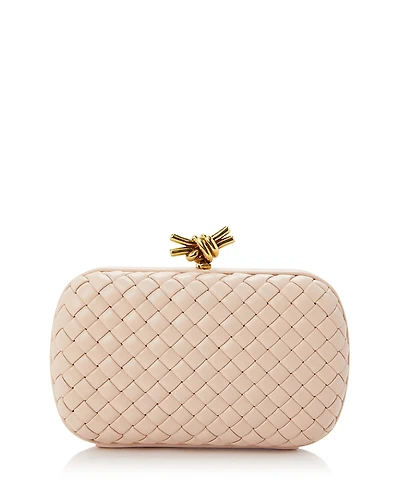Bottega Veneta Knot Intrecciato Leather Box Clutch