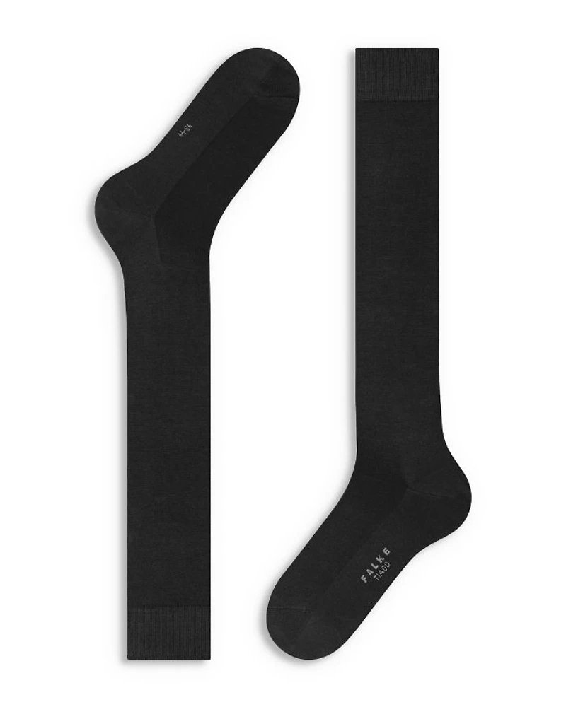 Cotton Blend Fil D'écosse Knee High Socks