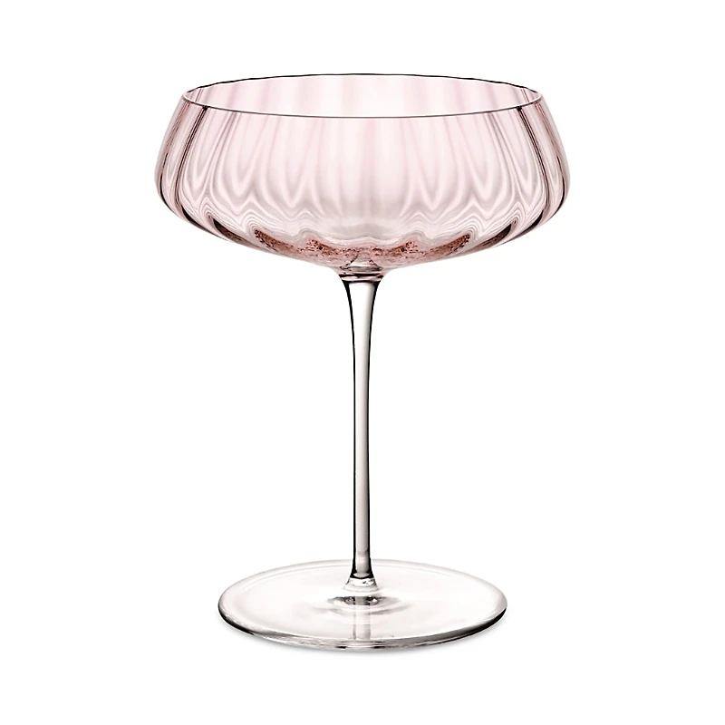 Nude Glass Round Up Dusty Rose Coupe Glasses, Set of 2