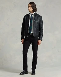Lambskin Leather Café Racer Jacket