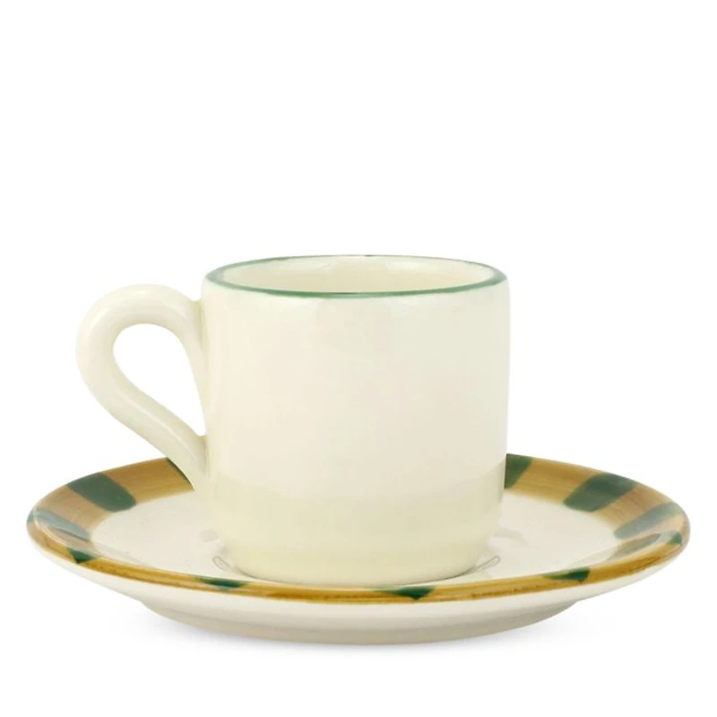 Old St. Nick Assorted Espresso Cups & Saucers, Set of 4