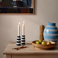 Kahler Omaggio Nuovo Candle Holder Dark Blue