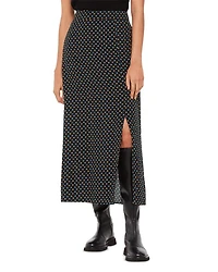 Scattered Hearts Midi Skirt