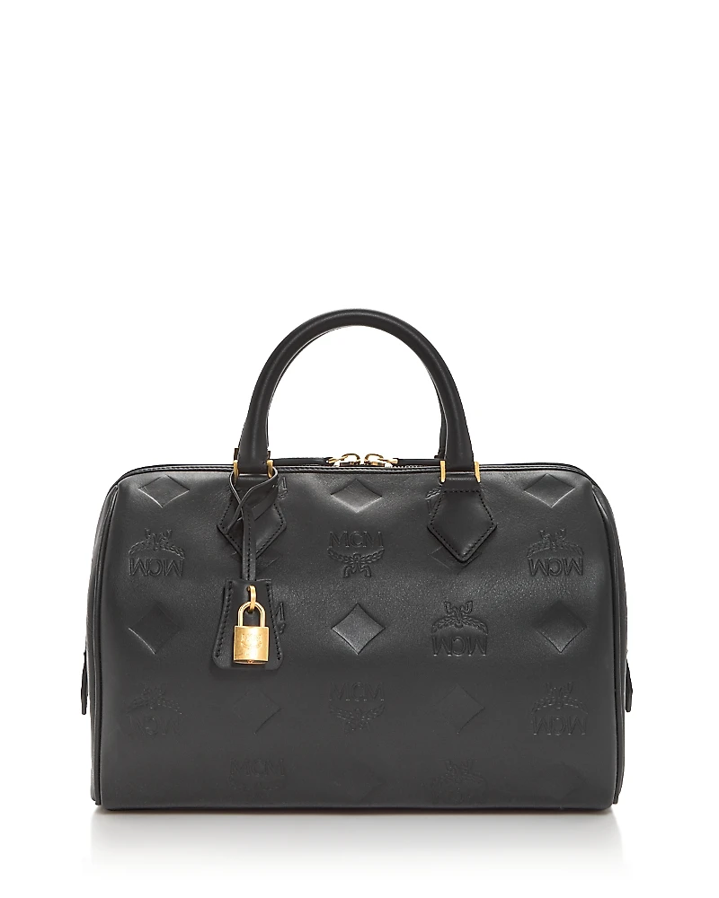 Mcm Ella Maxi Visetos Medium Bowling Bag