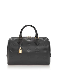 Mcm Ella Maxi Visetos Medium Bowling Bag
