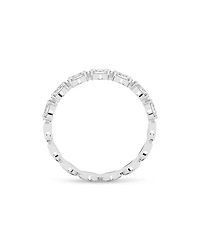 Matrix Marquise Cut Stack Ring Rhodium Plated