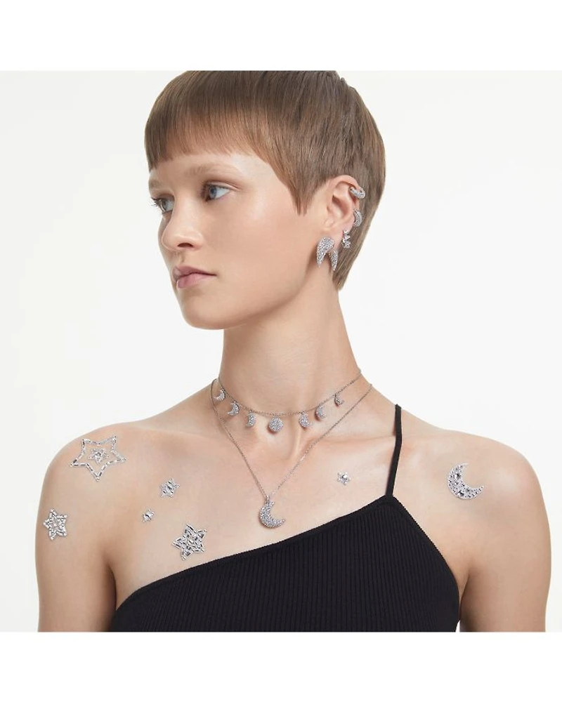 Luna Crystal Pendant Necklace, 15.75-18.5"