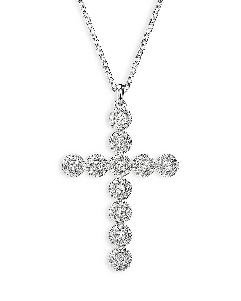 Swarovski Insigne Crystal Cross Pendant Necklace, 15.75-18.5