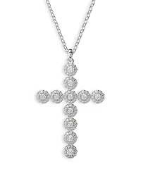 Swarovski Insigne Crystal Cross Pendant Necklace, 15.75-18.5