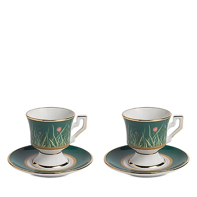 La DoubleJ Libellula Espresso Cup & Saucer, Service for 2