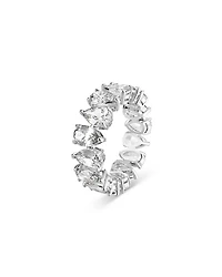 Matrix Pear Cut Ring in Rhodium Plated