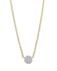 Phillips House Rhodium & 14K Yellow Gold Diamond Micro Infinity Necklace, 16-18