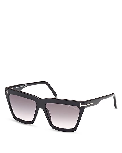 Tom Ford Eden Geometric Sunglasses, 56mm