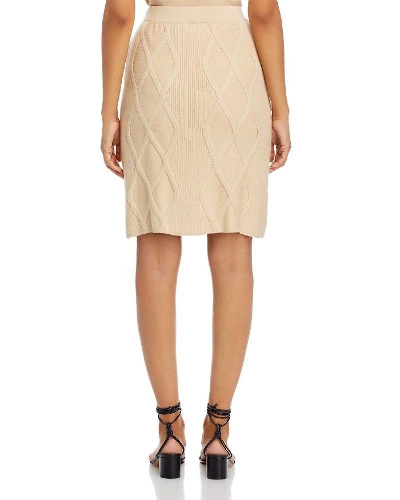 Textural Knit A Line Pull On Skirt